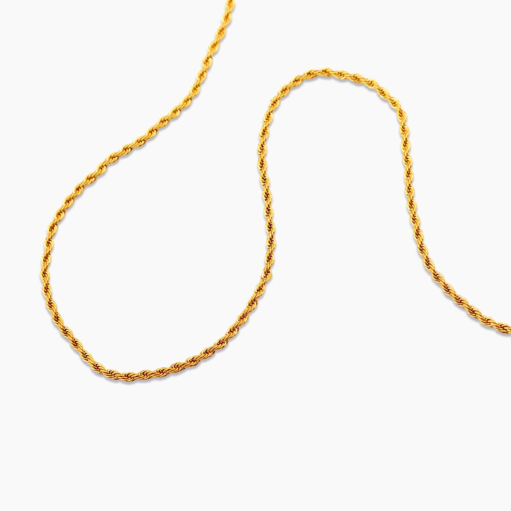 Gold Rope Chain Necklace