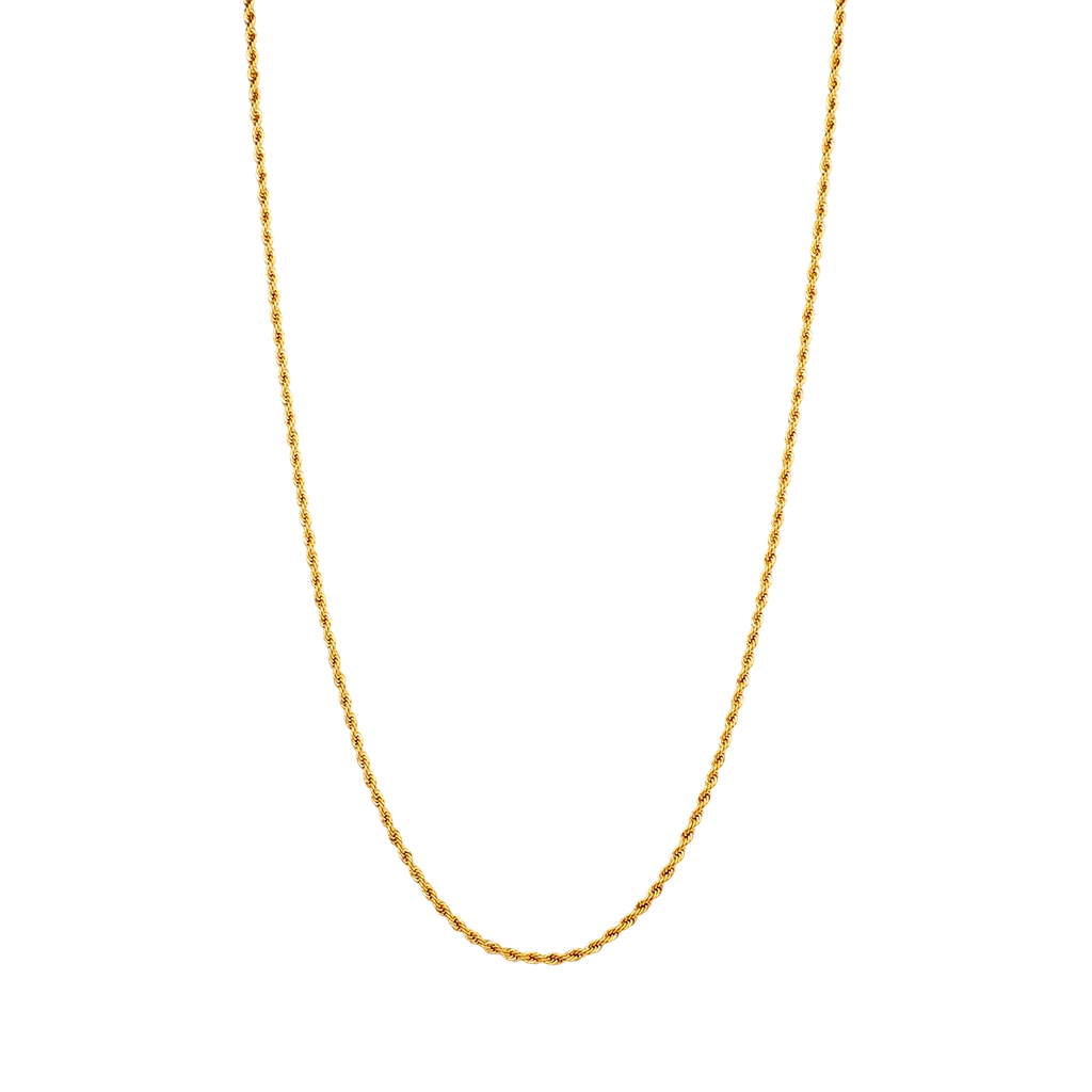 Gold Rope Chain Necklace